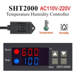 diymore Digital Temperature Controller Temperature Humidity Controller,Thermostat AC 110V-230V 10A Digital LED Display Multifunction Thermometer Hygrometer Heated Blanket Queen Thermostat Controller