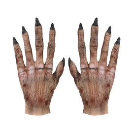 SIQITECHNO Horror Zombie Gloves Realistic Mummy Costume Gloves Scary Moster Skeleton Claw Gloves Fancy Dress Party Cosplay