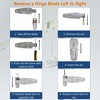 Kason 1245 Reversible Cam-Rise Hinge Chrome Finish for Freezer/Cooler/Refrigerator, 1245-201-54