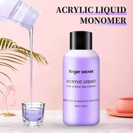 finger secret Acrylic Nail Kit,Acrylic Liquid,3Colors Nail Acrylic Powder Kit with Manicure Tools,Acrylic Powder and Liquid Set,Acrylic Nail Kit Starter for Acrylic Nail Extension Manicure DIY(A1)