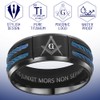 Willis Judd MasonicMan Mens Titanium Freemason Masonic Ring Latin Engraving