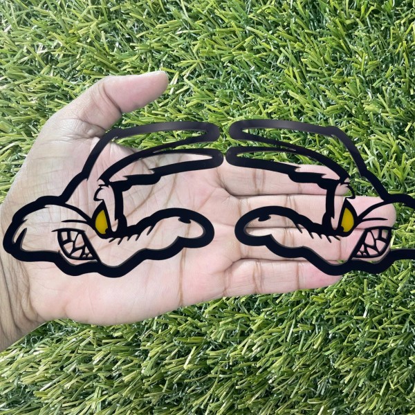 Badge Addictz Racing Coyote Emblem Badge Set Of (2) Yellow