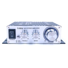 Fasizi LP-V3S Hi-Fi Stereo Power Amplifier 2 Ch 25WR.M.S Speaker with 3.5mm Audio Input, 3.5mm MP3 Socket with 3A Power Supply for Computer, MP3 Player etc - Black
