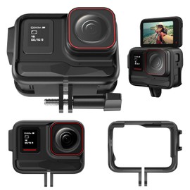 TELESIN Frame Mount Housing Case for Insta360 Ace Pro Accessory, Camera Protective Cage Sleeve Skeleton Shell Protector for Insta 360 Accessories