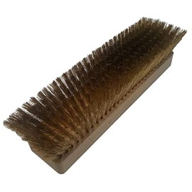 Brass and wood replacement brush 30 x 7 cm with hole.