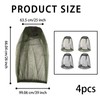 Zodaqian 4 Pack Mosquito Net Head Cover, Lightweight Fly Nets