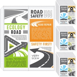 Affrolling 100 Pcs 2-Pocket Folded Map Sleeves, Map Protector, Page Protectors for 3 Ring Binder, 4.5" x 11" Pockets, Brochure Holder, Photo Sleeves, Sheet Protectors, Postcard Sleeves