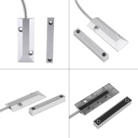 Garage Door Contact, Alarm Magnetic Magnetic Contact Alarm Magnetic Contacts Alarm Sensors for Home Garage Alarm Security