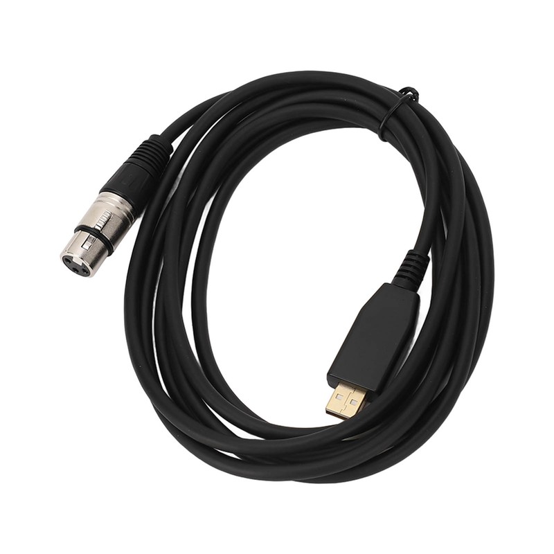 USB Microphone Cable USB to XLR Female Mic Link Converter