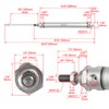 Heschen Pneumatic Slim Air Cylinder, MAL 25-200, PT1/8" Port, 25mm