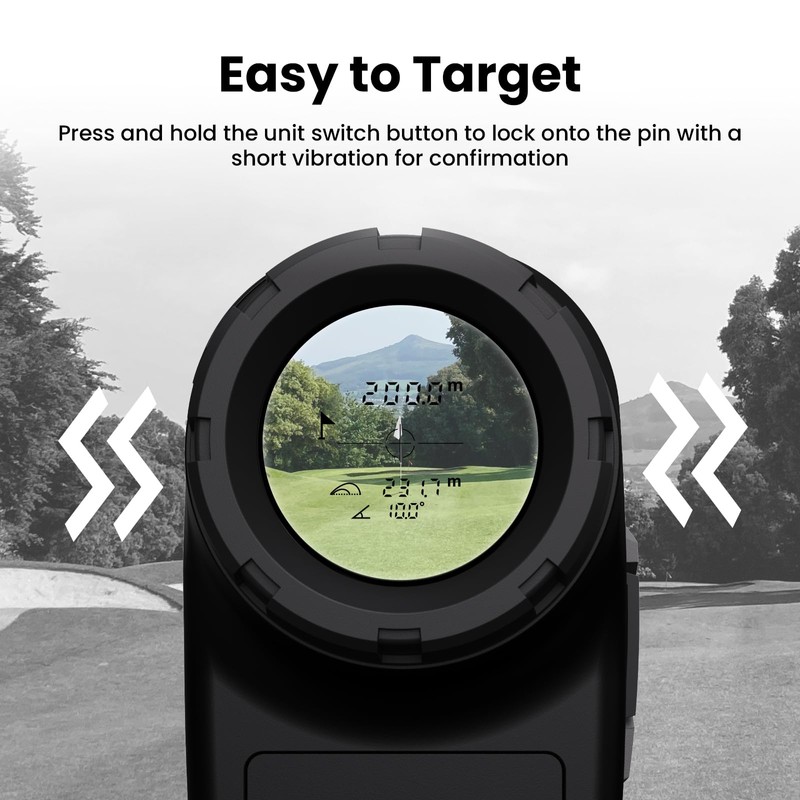 MiLESEEY Golf Range Finder with Slope On/Off,1000 Metres,±0.5m Accuracy,Flag Lock