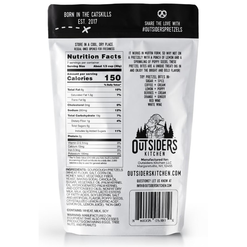 Lemon + Poppy Pretzel Bites (7 oz. bags - 4