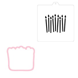 Cookie Cutter and Stencil Set Bundle Cookie Stencil and Cutter kit pyo Cookie Cutter Cookie Paint Unicorn Cookie Stencil Animal Cookie Stencil Paint Your own Cookies (Birthday Candles Cutter/Stencil)