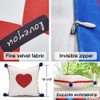 Qupace Pack of 2 Red and White Pillow Covers for