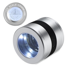 Lupe mit 10-facher Vergrößerung, LED- und UV-Licht, beleuchtete Lupe, multifunktional, Glasskala, Juweliere, Münzen, Briefmarken, Edelstein, Uhr, Telefon, Reparatur, Inspektion
