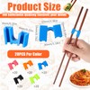 100 Pcs Reusable Chopsticks Helper Multicolor Plastic Practice Chopstick Trainer