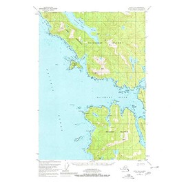YellowMaps Sitka B 6 AK topo map, 1:63360 Scale, 15 X 15 Minute, Historical, 1951, Updated 1980, 21.8 x 18 in - Polypropylene