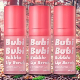 Unpa Skin Texture Improvement Refreshing Skin Bubi Bubi Bubble Lip Scrub Colorless and Unscented 3 Pieces 10ml / 언파 피부결개선 산뜻한피부 부비부비 버블립 스크럽 무색  무향 3개 10ml