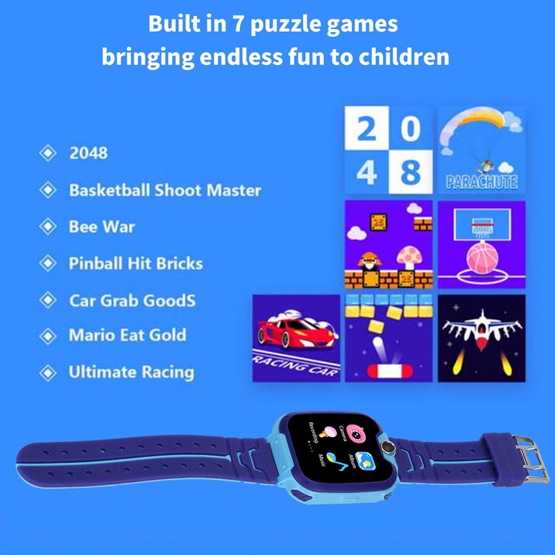 Children Smartwatch 1.54 Inch Touch Screen Gaming Bracelet Waterproof Wristwatch