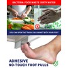 BaiNong Adhesive Touchless Foot Pulls for Cabinet Trash Can Silvery