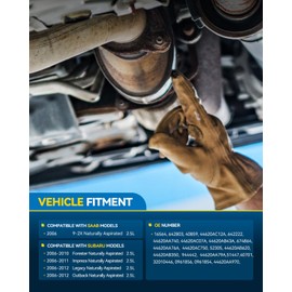 PHILTOP Catalytic Converter Kit Compatible with Subaru Saab 2006-2012 Outback/Legacy 2.5L, 2006-2010 Forester 2.5L, 2006-2011 Impreza 2.5L, 2006 9-2X 2.5L Replace# 16564, 642803, 40859 (EPA Compliant)