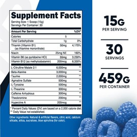 Nutricost Pre-Workout Powder Complex, Fruit Punch, 30 Servings, Vegetarian, Non-GMO and Gluten Free