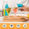50 Pack Plastic Martini Glasses Disposable 6.3 oz, Detachable Stem