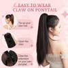 SEGOHAIR Claw Clip Ponytail Hair Extensions Human Hair, 14 Inch