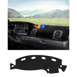 Autorder Dashboard Cover Mat for Dodge Ram 1500 2500 3500 1998-2001 Accessories Dash Cover Flannel Dash Mat Sunshade Glare UV Rays Protector