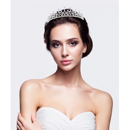 YYSuniee Diadema de corona y tiaras de princesa ahuecada, elegante, elegante, con circonita cúbica, regalo para mujer