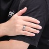 NUNCAD Tungsten Silver / Black / Gold-Plated Ring, 4 mm