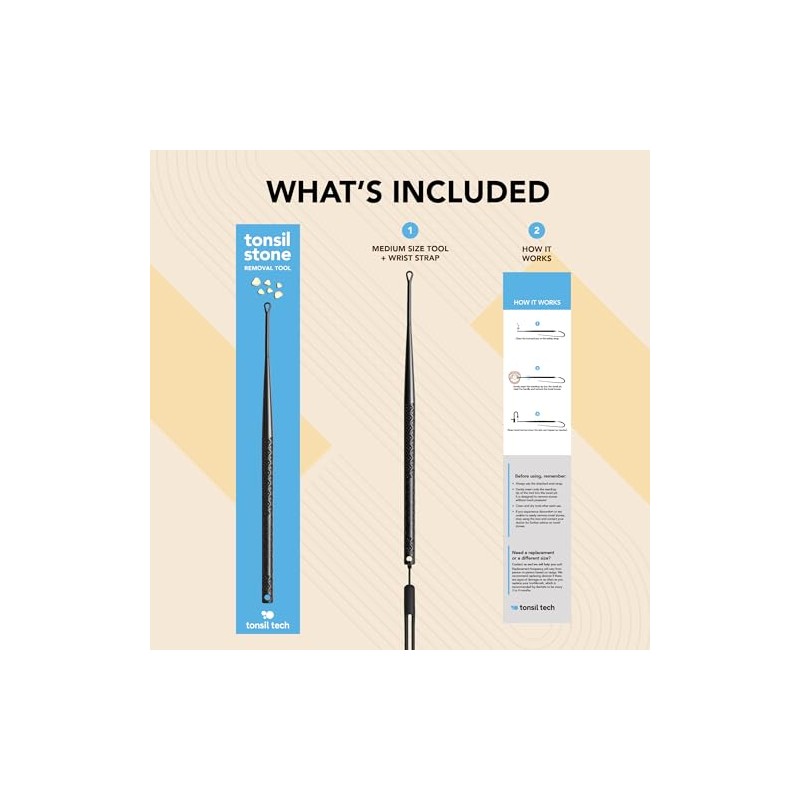 Tonsil Tech Herramienta para eliminar cálculos amigdalinos - Fabricada en