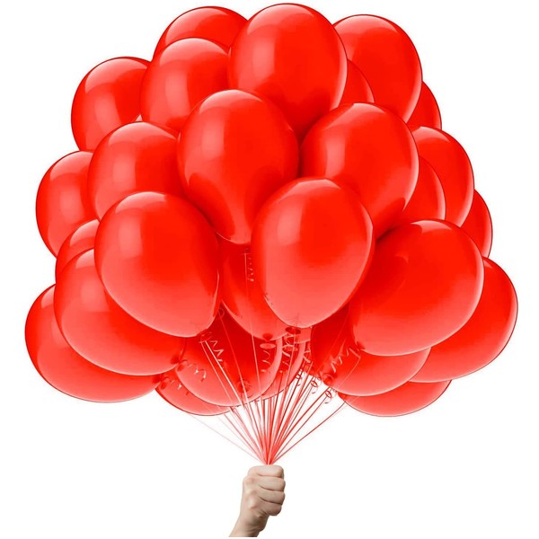 Green Paw Red Balloons, 100% Pure Natural Latex, Premium Quality,