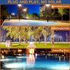 XXBSAZ 2 Pack 200W LED Flood Lights Outdoor, 25,000LM Plug-in