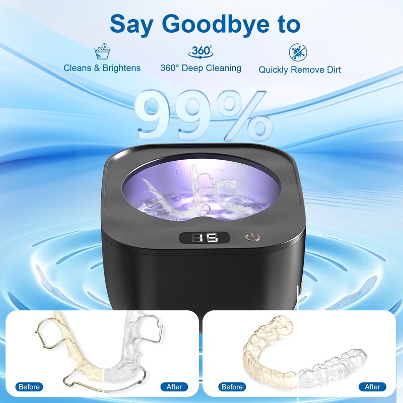 Ultrasonic Retainer Cleaner Machine,Ultrasonic Cleaner Machine for Rerainers,48khz Quickly Cleaning