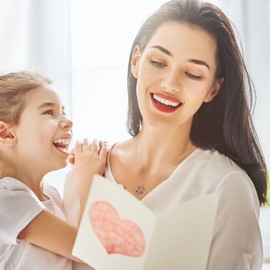 Iefil Birthstone Necklaces for Mom - Mothers Day Gifts Idea, Birthday Gifts for Mom, Sapphire Necklace, 925 Sterling Silver September Heart Birthstone Necklace for Mom, Jewelry Gifts for Bonus Mom