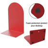 MerryNine Metal Book Ends, 4 Pack Red Bookends for Shelves,