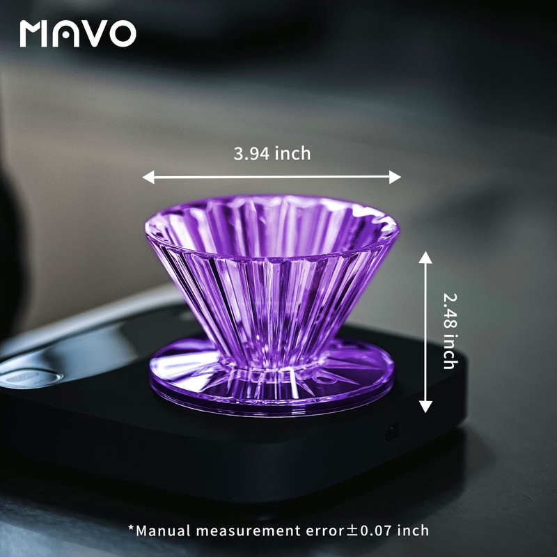 MAVO Pour Over Coffee Dripper, Detachable Hand Drip Brewer, Pour