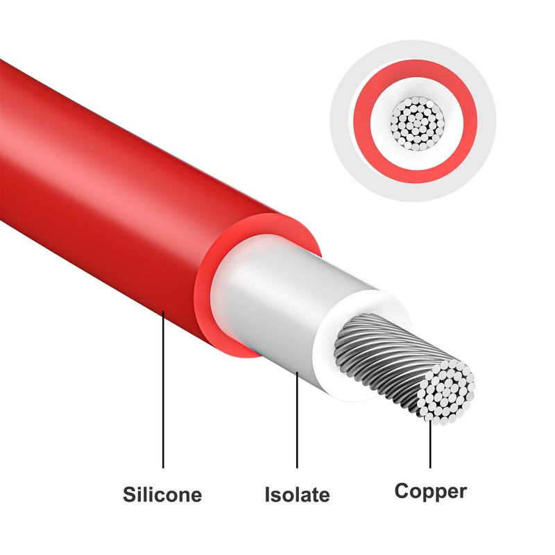 Goupchn Safety Banana Plugs to Solar Connectors Silicone Test Leads