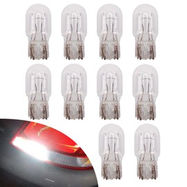 ijuicy 10 PCS Brake Light Bulbs, T20 7443 Tail Light Bulb Reverse Light Bulb, Long Life Miniature Led Bulb, DRL Indicator Light Micro Bulb Parts, Universal Car Lighting Accessory (White)