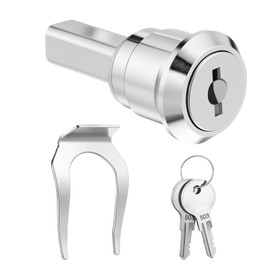 Tool Box Locks with Keys, Metal Cam Lock Zinc Alloy Cabinet Locks Insert Linkage Drawer Lock Set with 1 Fastening tab and 2 Keys for Cabinets Secure File Drawer Mailbox RV Storage Replacement Set