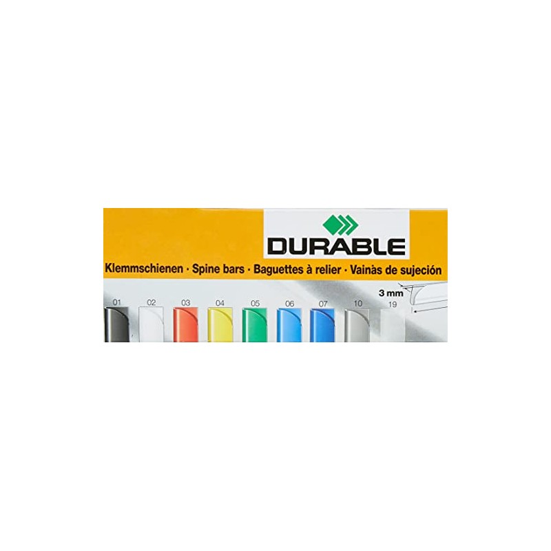Durable 293003 Spine Bars A4 for Approximately 30 Sheets Pack