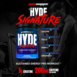 PROSUPPS Mr. Hyde Signature Pre Workout Powder with Creatine, Beta Alanine & Caffeine - Performance, Energy & Endurance - Clean Fitness & Gym Supplements for Men & Women (Blue Razz, 60 Servings)