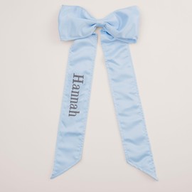 Personalization Universe Embroidered Blue Bow