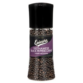 Epicure Vietnamese Black Peppercorns, Freshly Ground Seasoning Grinders, 145 g (Pack of 1)