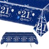 MORAINJAY 50th Birthday Tablecloth, 137 x 274 cm, Blue with