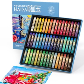Paul Rubens Oil Pastel, 48 Vibrant Colors Soft Oil Pastel Set, Creamy Texture Easy to Blend Oil Pastels Professional, Bullet Heads Oil Pastels for Artists, Painting, Beginners (New Packaging)