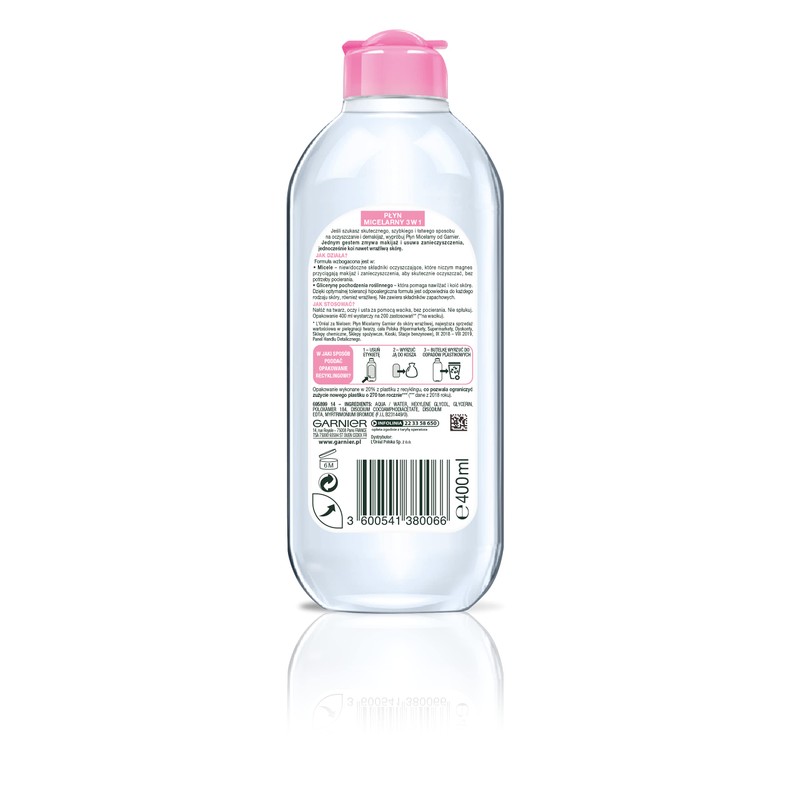 Garnier Essentials pĹyn micelarny 3w1 do demakijaĹzu twarzy,oczu i ust