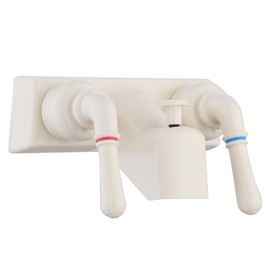 RV Shower Faucet with Hose and shower Head,Camper Shower Faucet Replacement,Rv Tub Faucet With Shower Diverter,Handheld Camper Shower Head and Hose,Rv Outdoor Shower Kit (Faucet, Milky White)