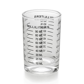 BCnmviku Messbecher Shotglas mit Skala, Mini Messbecher 90ml Espresso Schnapsgläser Cocktail Shot Glas für Flüssigkeiten/Trockenstoffe Schnapsgläser Gina Shot (schwarz)